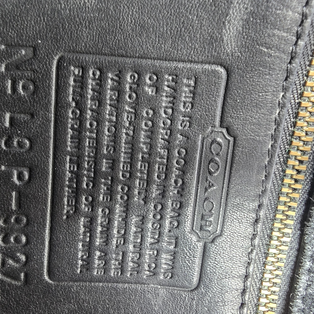 Vintage COACH WILLIS BLACK GLOVETANNED LEATHER HANDBAG #9927 - Picture 5 of 16